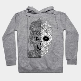 Floral mechanical skull Hoodie